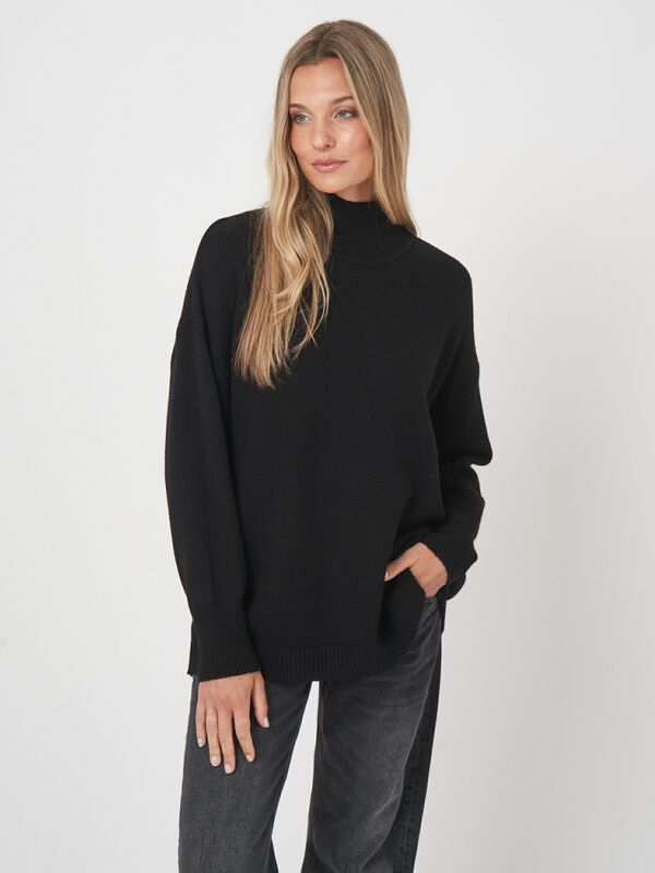 Relaxed fit trui van extra fijne merinowol image number 2