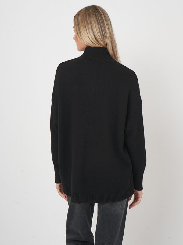 Relaxed fit trui van extra fijne merinowol image number 3