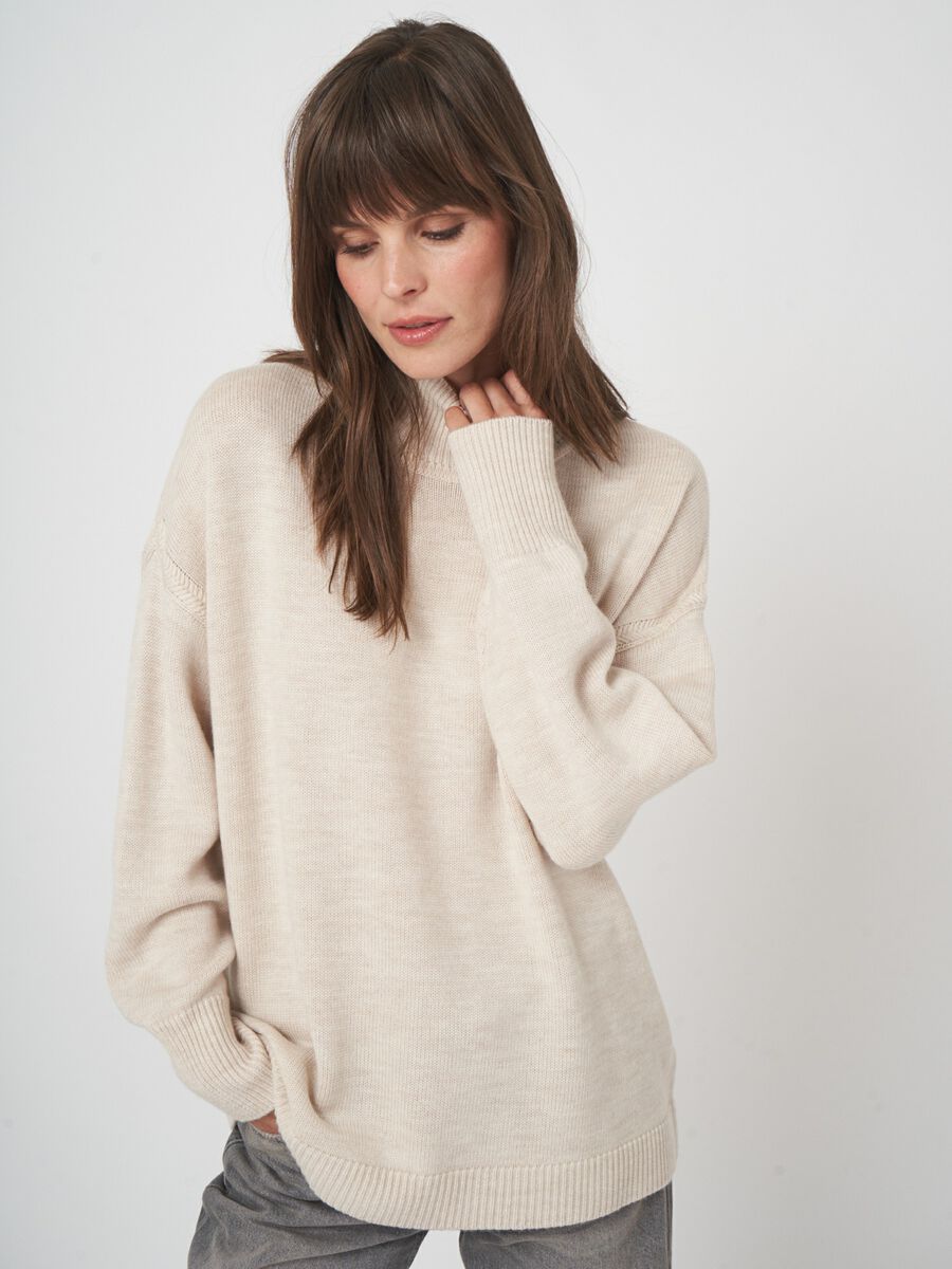 Relaxed fit trui van extra fijne merinowol image number 2