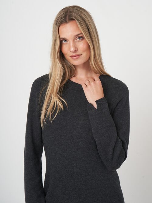 Luxe A-lijn jurk van 100% merinowol