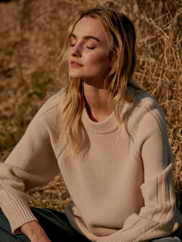 Luxe chunky knit pullover van italiaanse wol image number 0