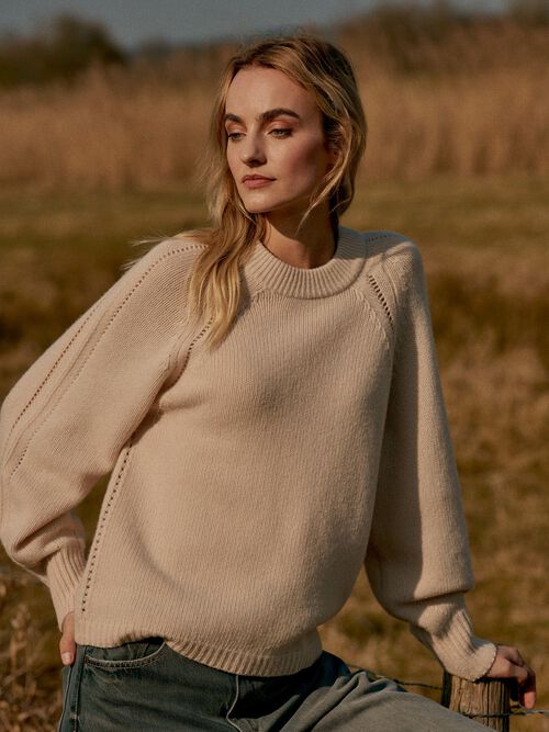 Luxe chunky knit pullover van italiaanse wol