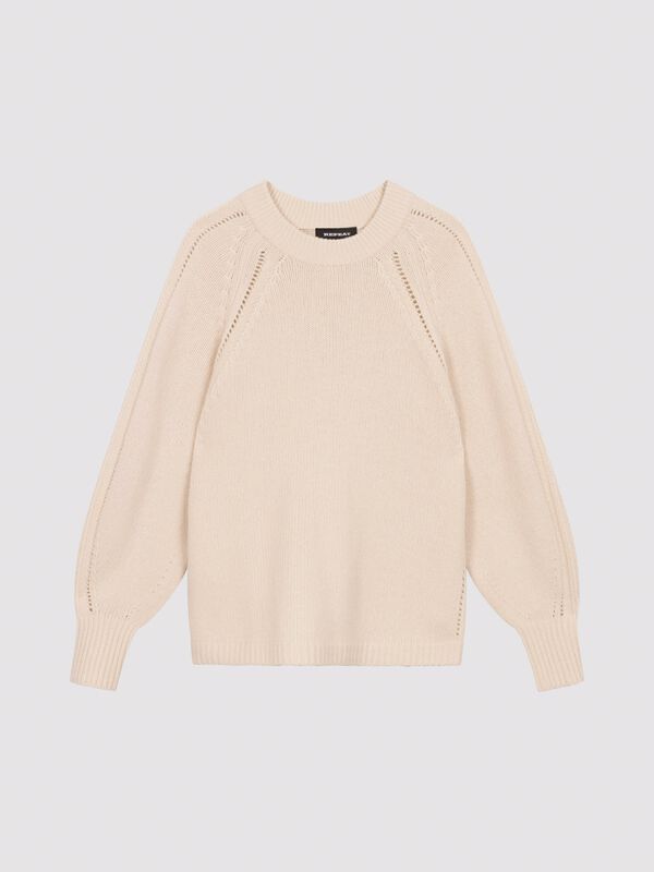 Luxe chunky knit pullover van italiaanse wol image number 2