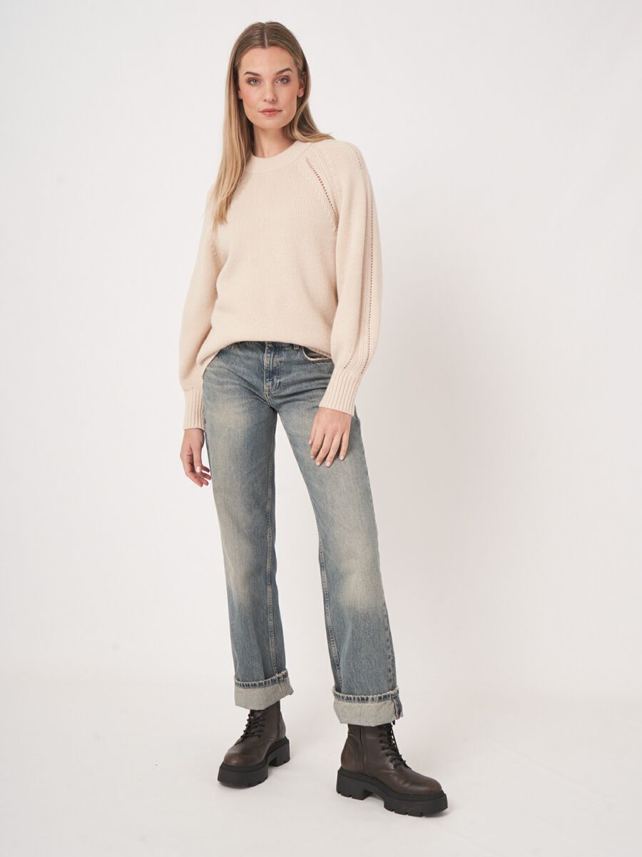 Luxe chunky knit pullover van italiaanse wol image number 8