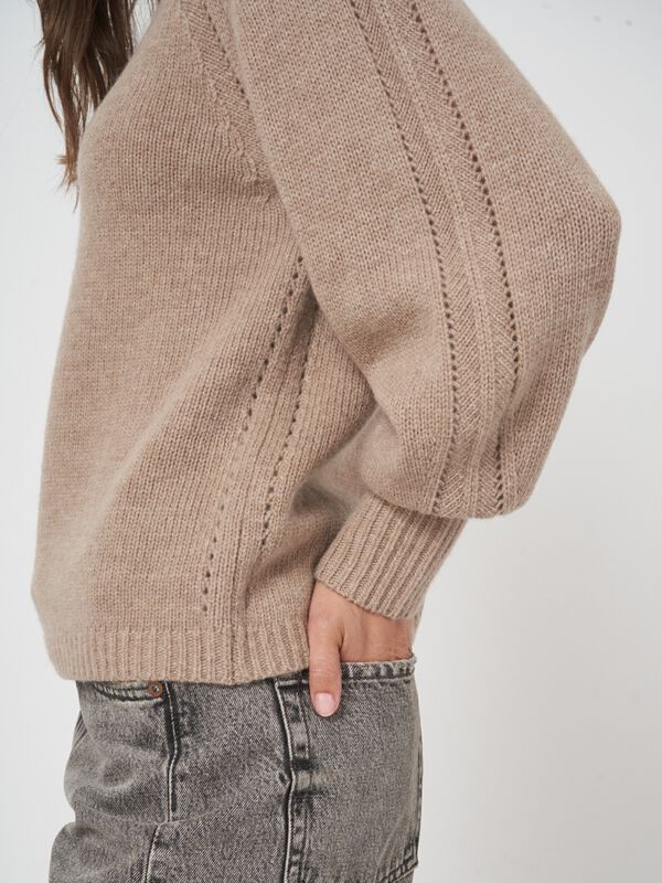 Luxe chunky knit pullover van italiaanse wol image number 2