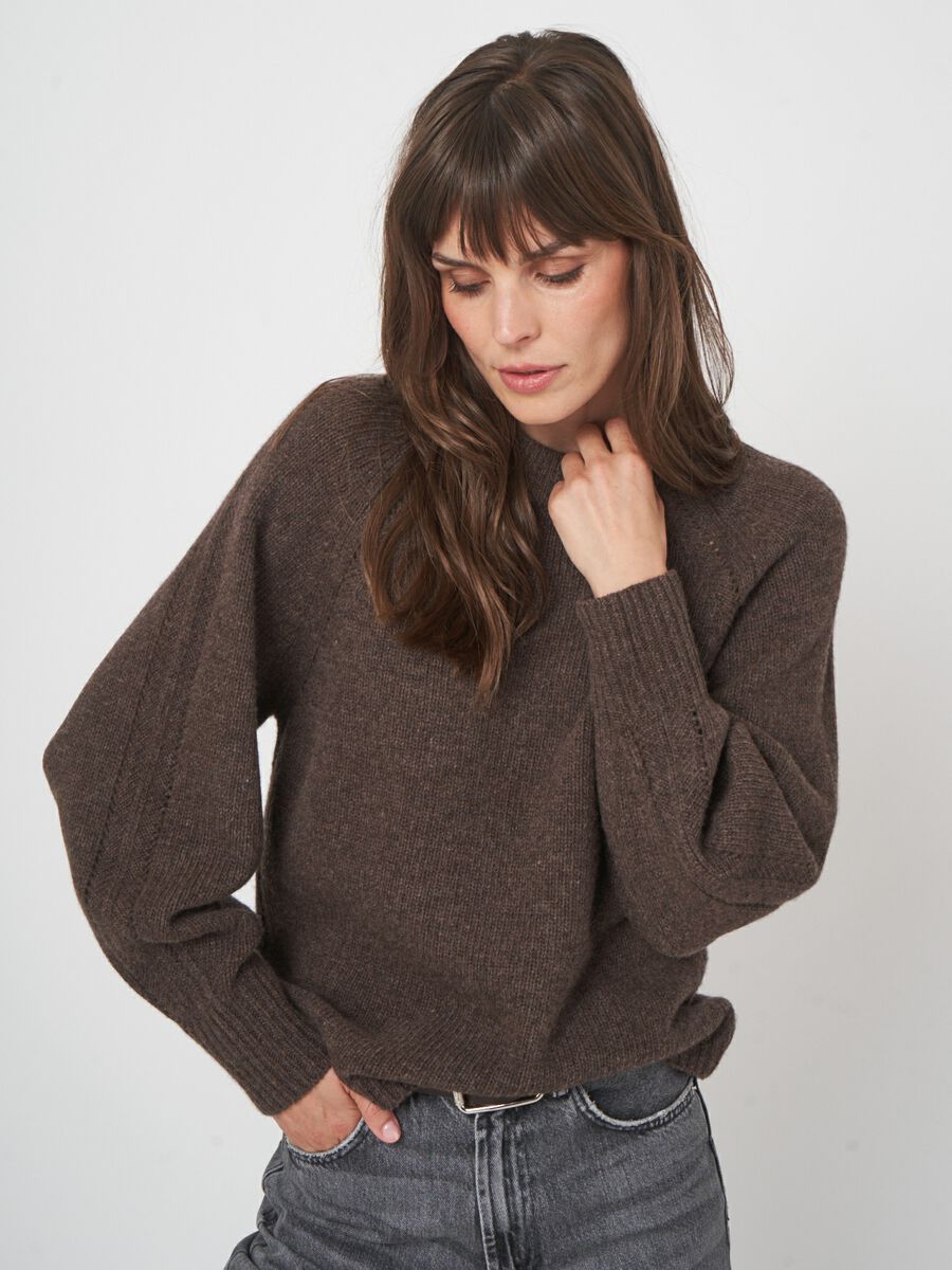 Luxe chunky knit pullover van italiaanse wol image number 1
