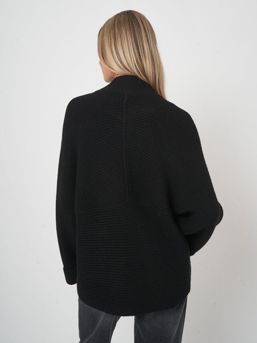 Extra fine merino wool zip-up cardigan image number 1