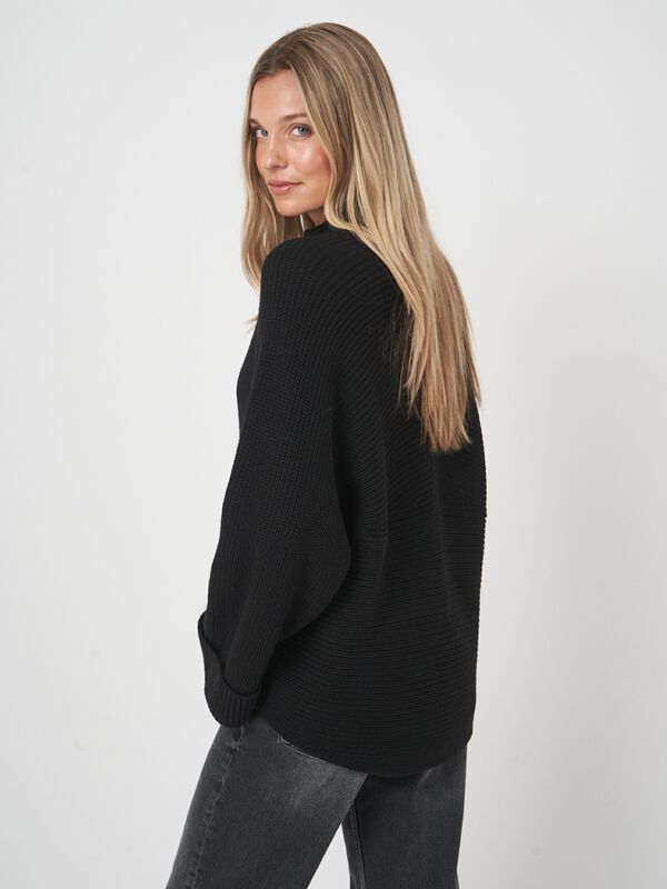 Vest met rits van extra fijne merinowol image number 6