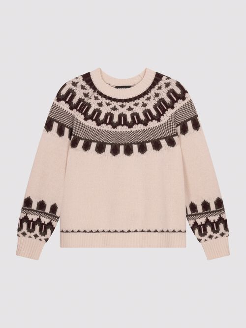 Multicolored intarsia sweater