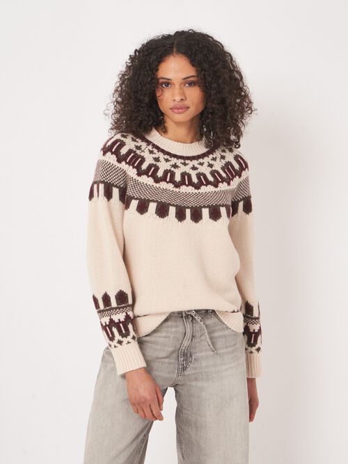 Multicolored intarsia sweater
