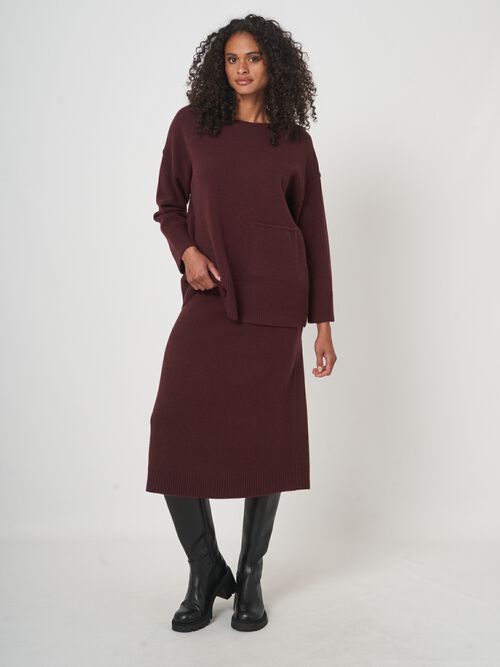 Zachte lamswollen sweater met relaxte pasvorm