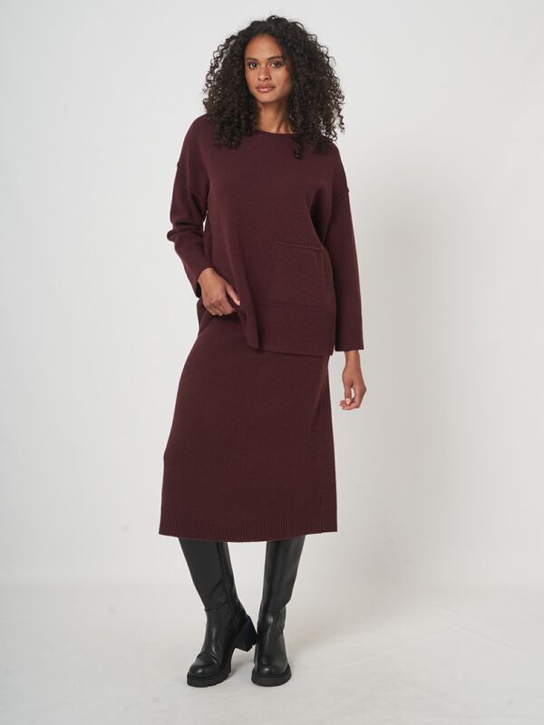 Zachte lamswollen sweater met relaxte pasvorm image number 1