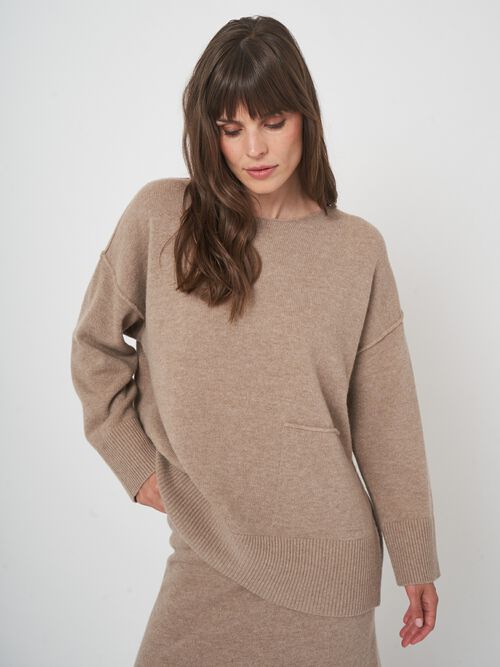 Zachte lamswollen sweater met relaxte pasvorm