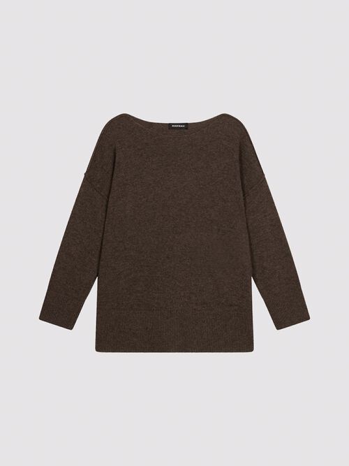 Pull oversize laine d&rsquo;agneau &mdash; poche devant & style repeat