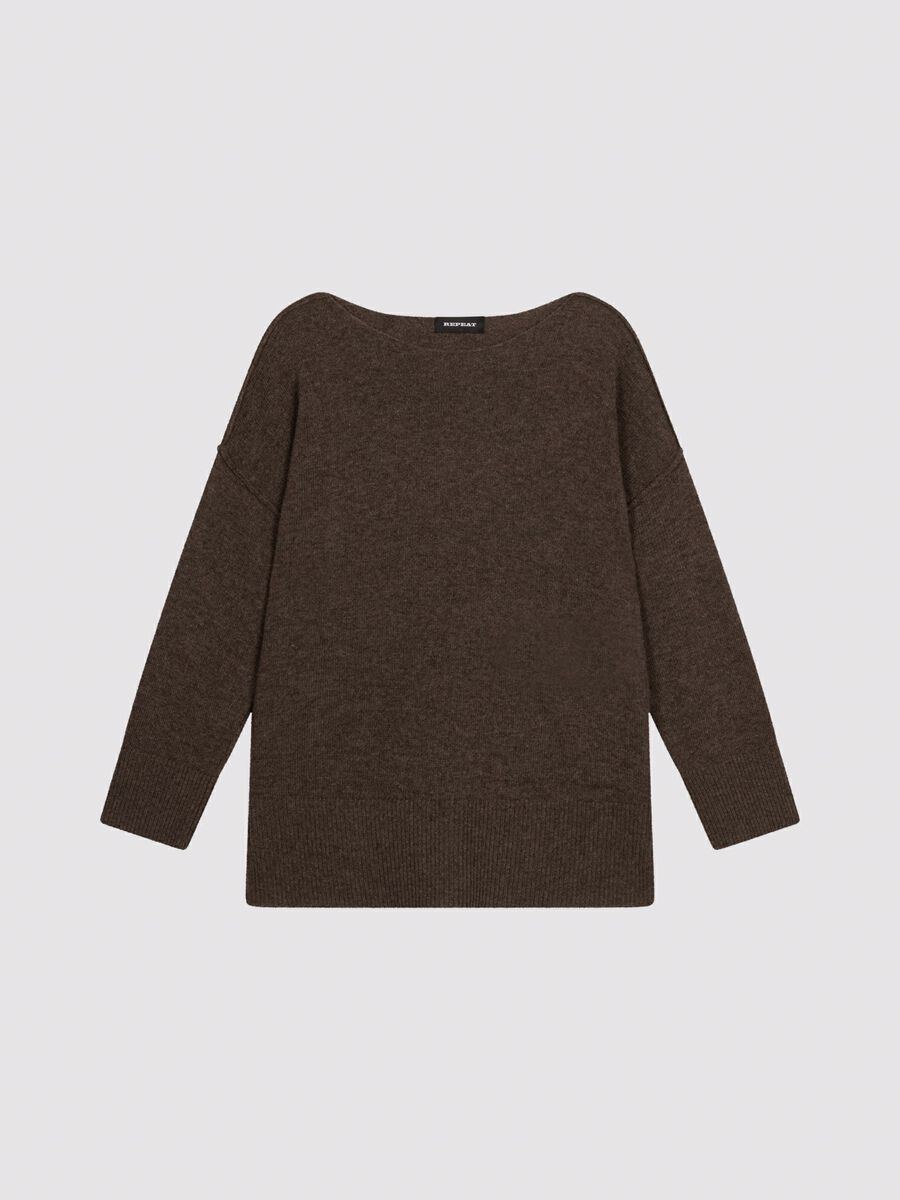 Zachte lamswollen sweater met relaxte pasvorm image number 3