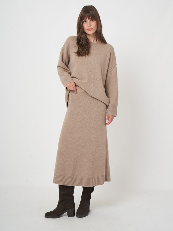 A-Linien-Rock aus italienischer Lammwolle - REPEAT Cashmere image number 0