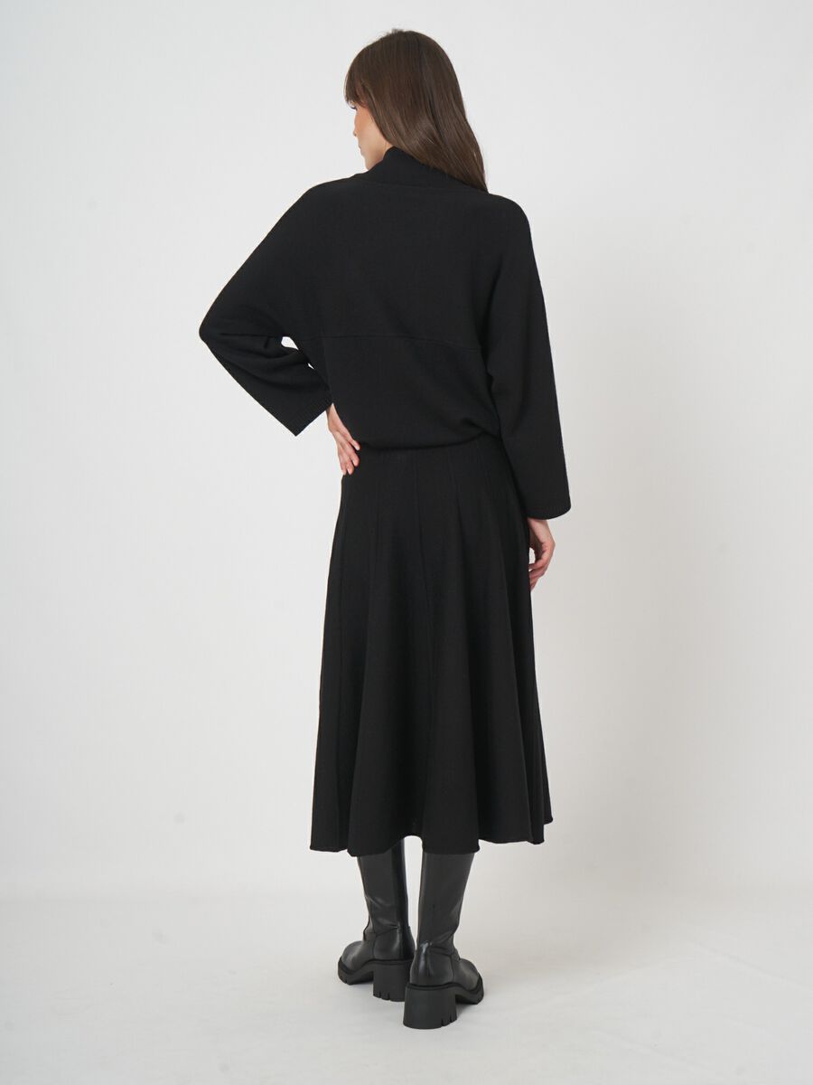 Luxe merinowollen rok met wijde snit image number 3