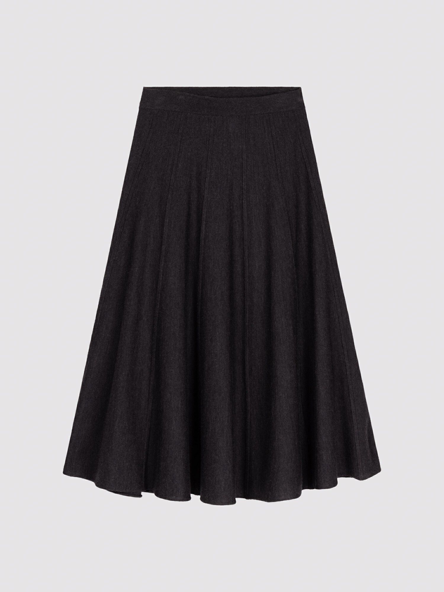 Luxe merinowollen rok met wijde snit afbeelding