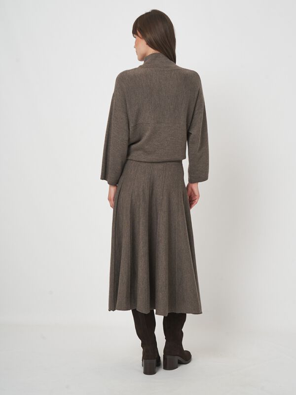 Luxe merinowollen rok met wijde snit image number 3