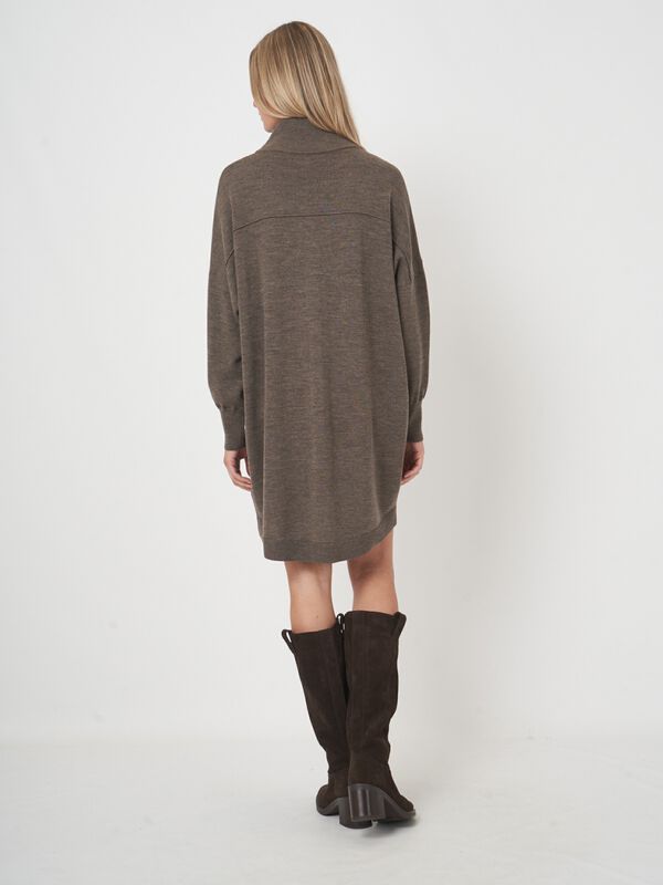 Robe maille mérinos femme — coupe longue & douceur repeat image number 4