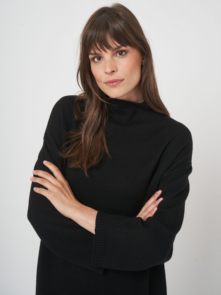 Merinopullover mit 3/4-Ärmeln und Stehkragen image number 5