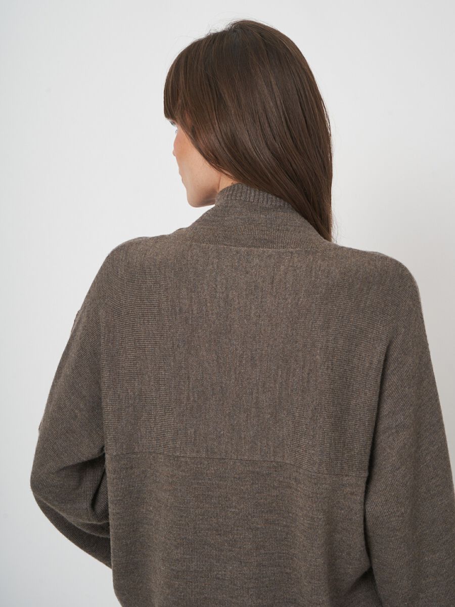 Merinopullover mit 3/4-Ärmeln und Stehkragen image number 1