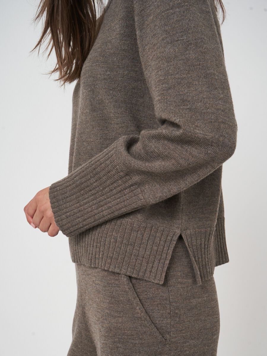 Merinowollen trui met lange mouwen en ronde hals. image number 1