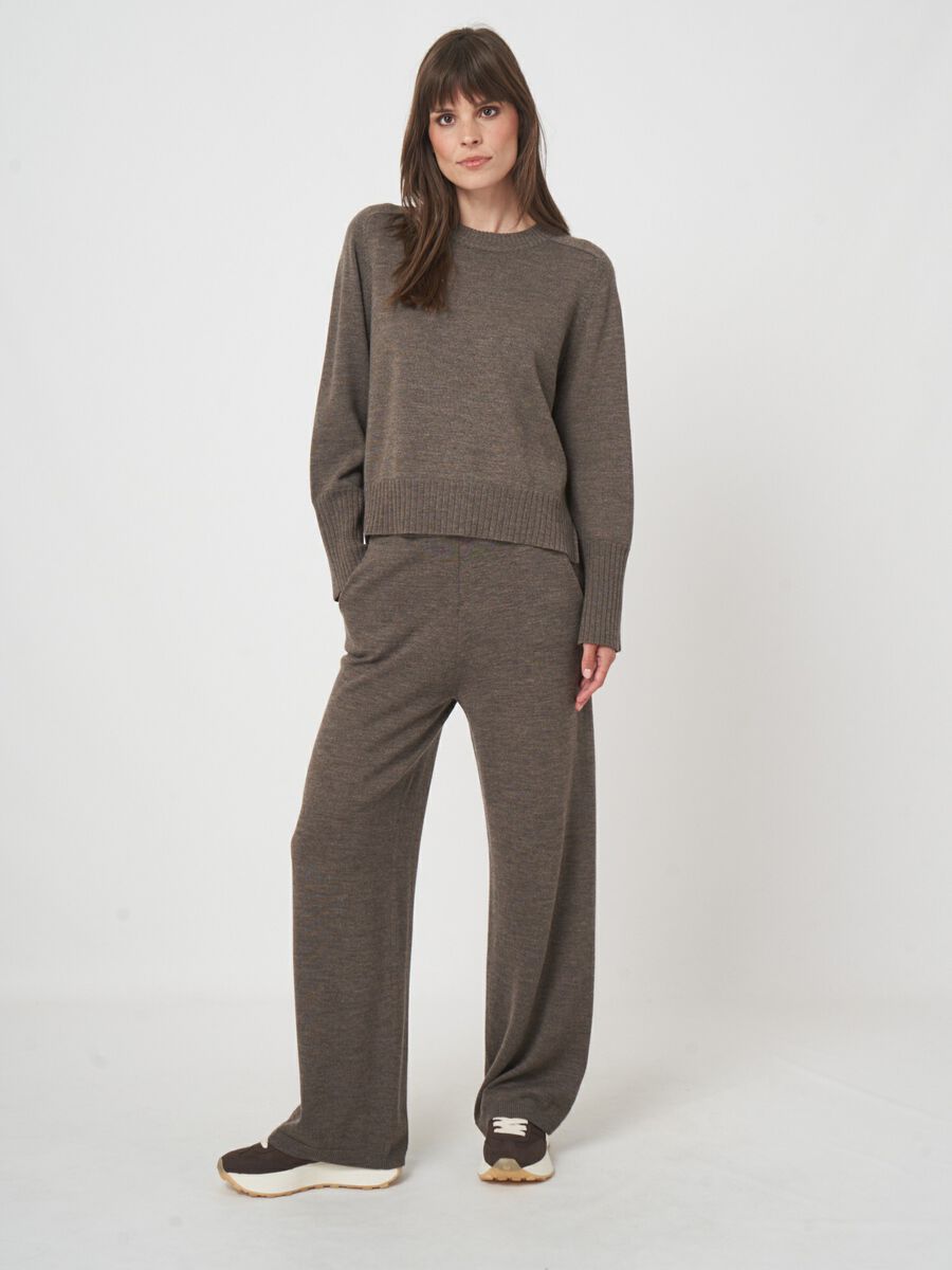 Merinowollen trui met lange mouwen en ronde hals. image number 6