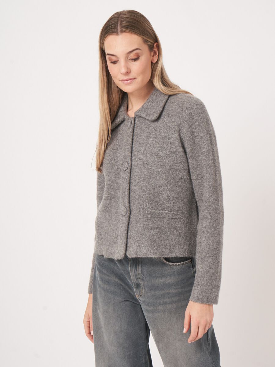 Gilet court bouclé femme — col polo & élégance repeat image number 4