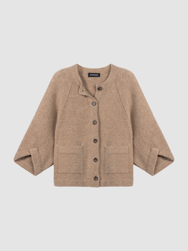 Oversized-Strickjacke aus Wolle und Alpaka mit Taschen image number 4