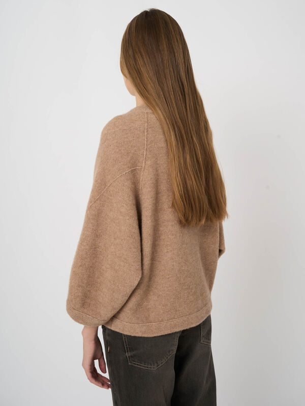 Oversized-Strickjacke aus Wolle und Alpaka mit Taschen image number 6