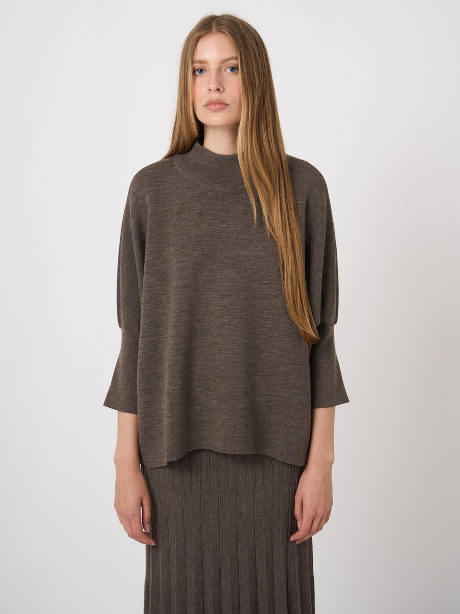 Merinowollpullover mit Stehkragen image number 0