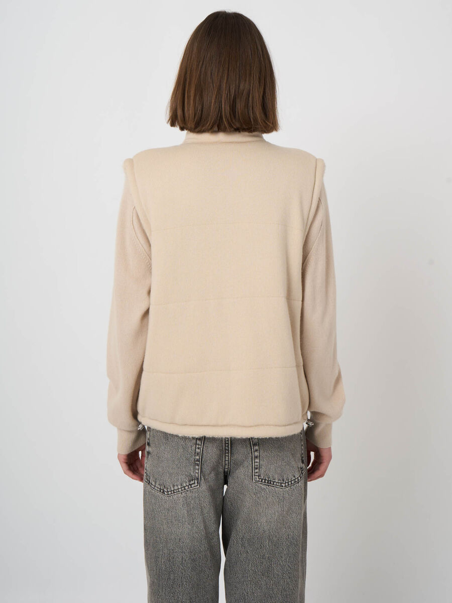 Woll-Kaschmir-Weste mit Boucl&eacute;-Innenseite image number 5