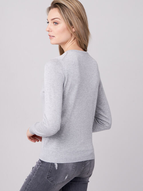 Basic cotton blend cardigan