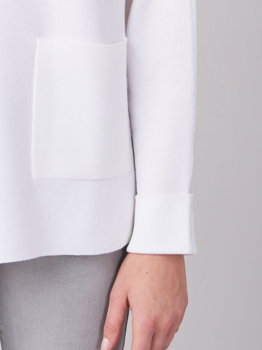 Boat neck sweater with pockets image number 2