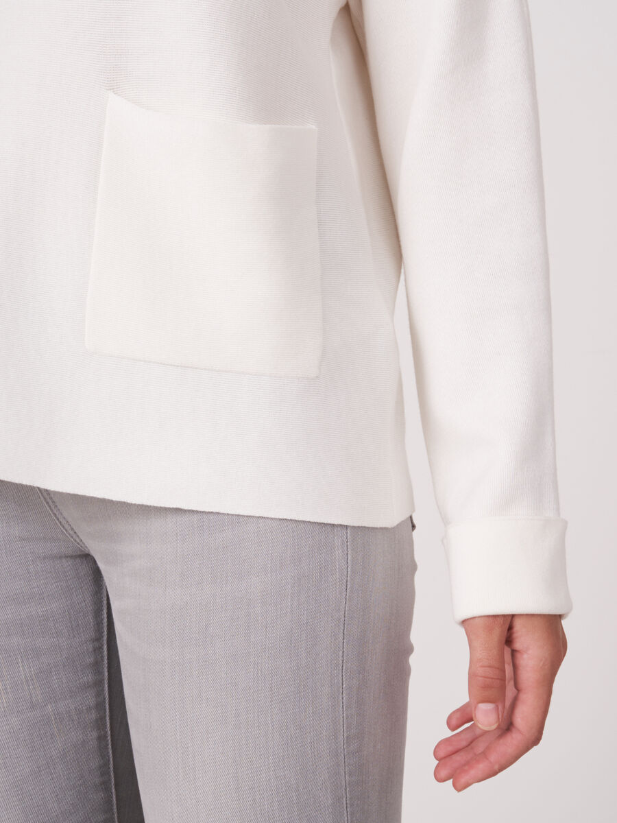 Boat neck sweater with pockets image number 6