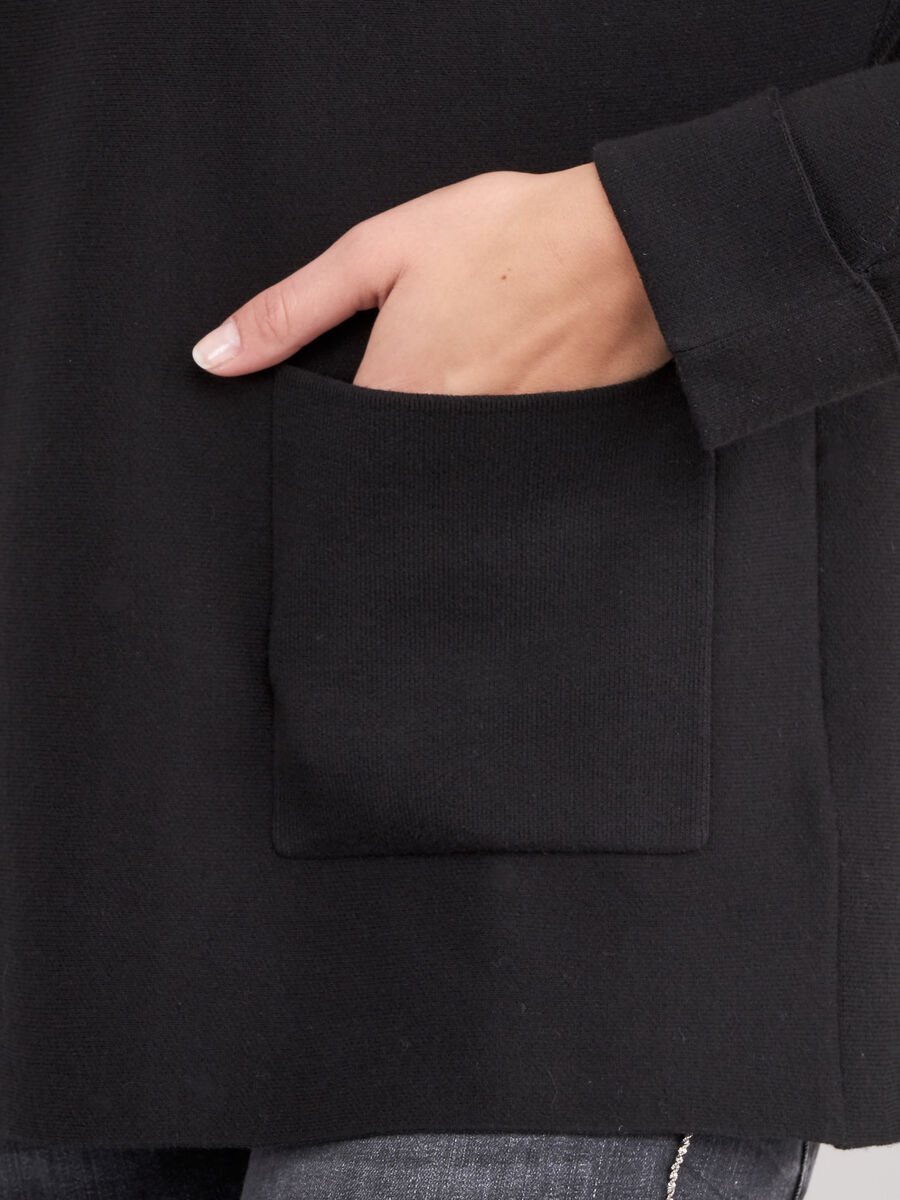 Boat neck sweater with pockets image number 2