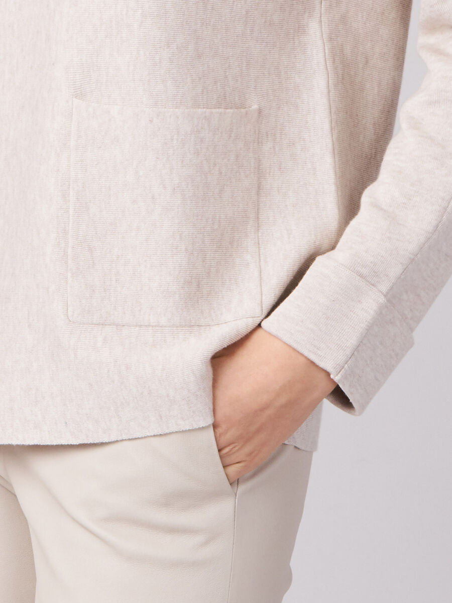 Boat neck sweater with pockets image number 22