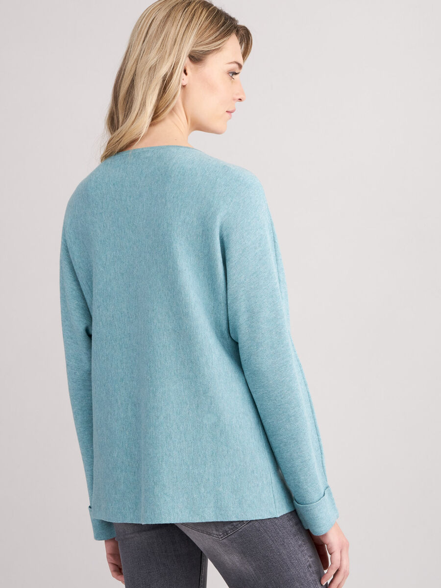 Boat neck sweater with pockets image number 33