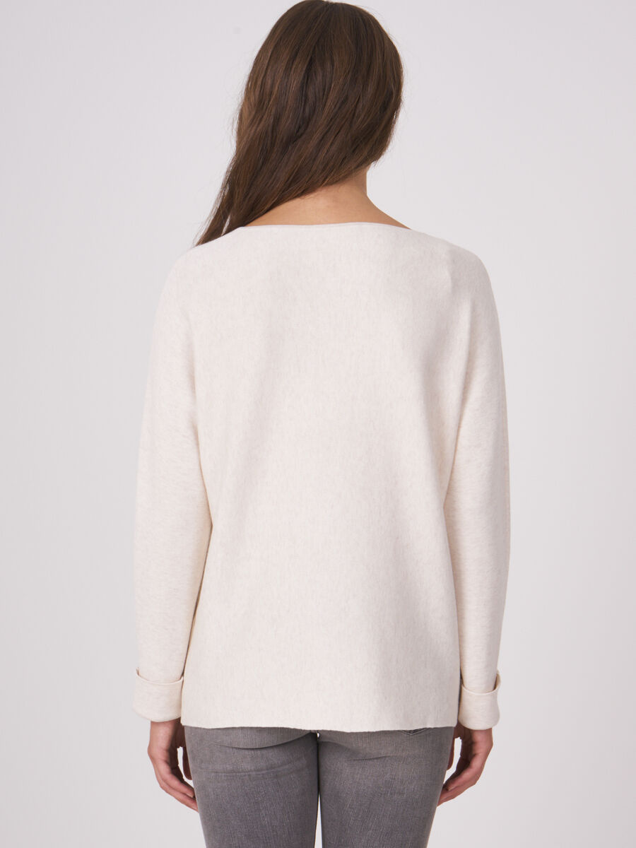 Boat neck sweater with pockets image number 37