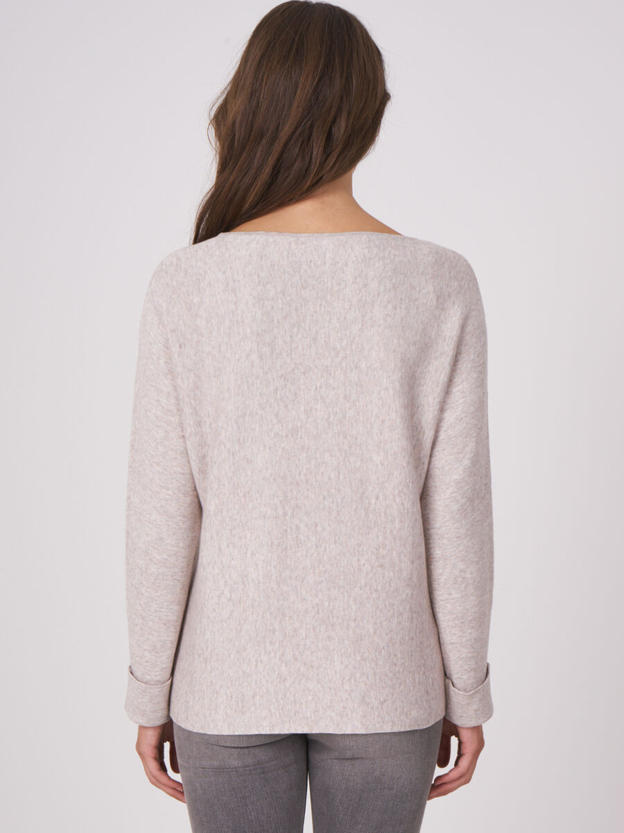 Boat neck sweater with pockets image number 41