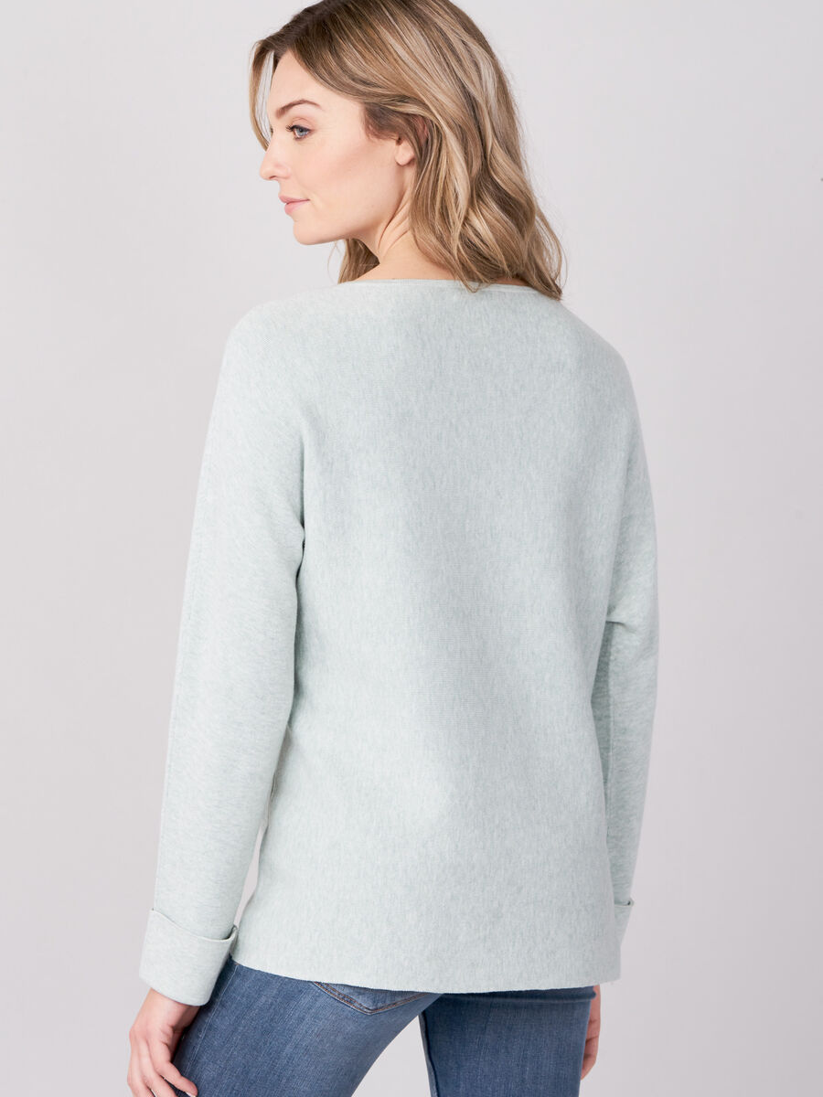 Boat neck sweater with pockets image number 45