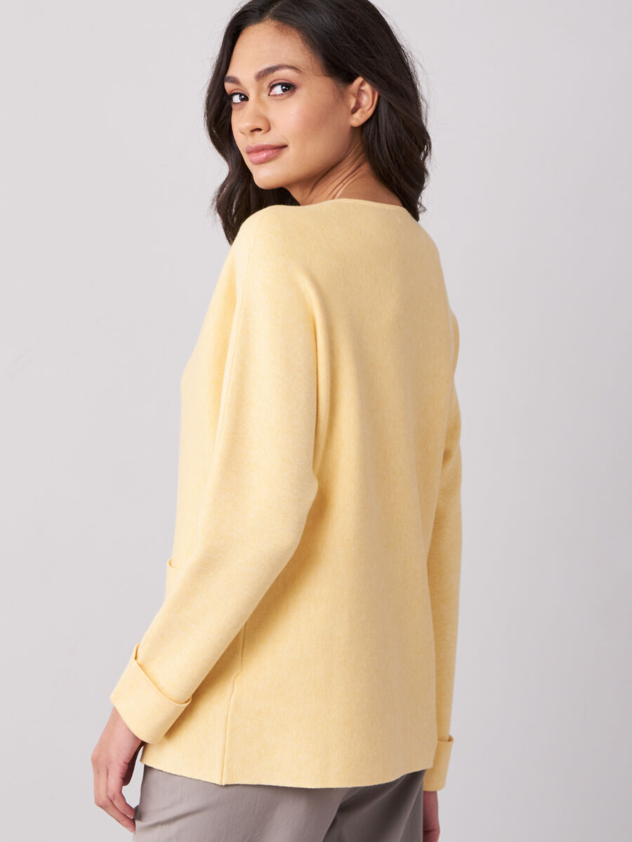 Boat neck sweater with pockets image number 49