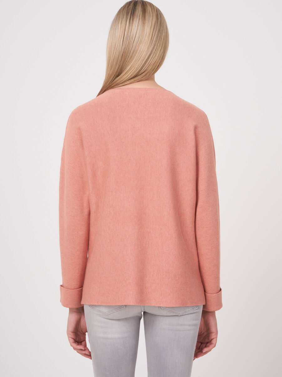 Boat neck sweater with pockets image number 1