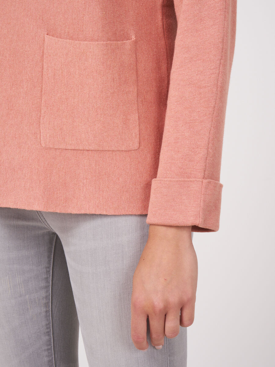 Boat neck sweater with pockets image number 2