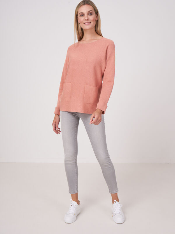 U-Boot-Pullover mit Vordertaschen image number 3