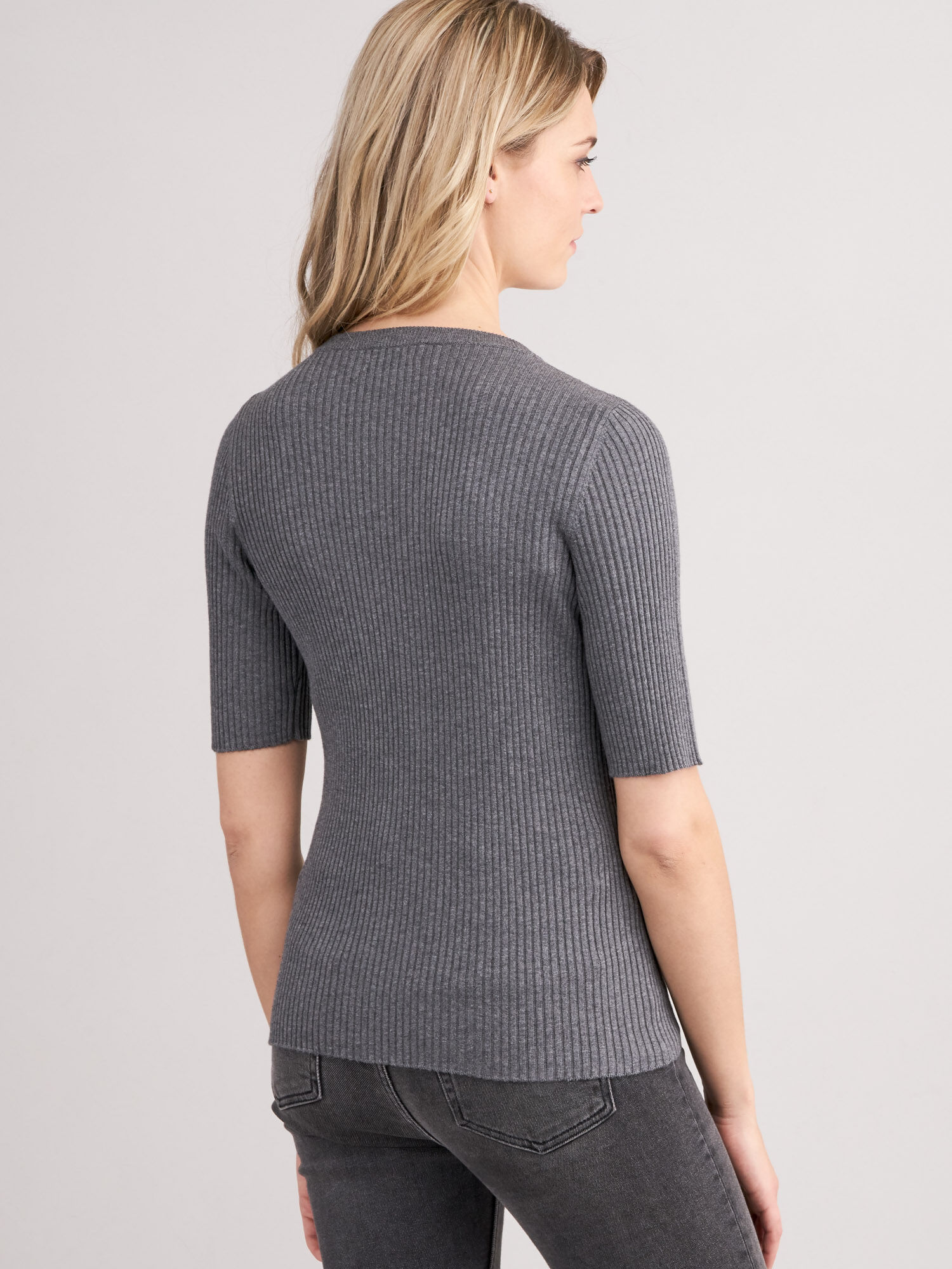 Fine Ribbed Knit Sweater - Ready to Wear