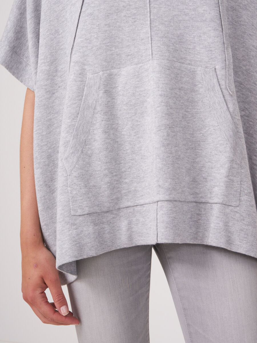 Poncho mit Kapuze aus Baumwollmischung image number 2