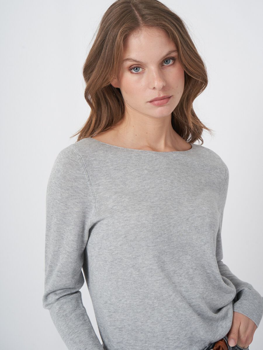 Basic-Langarm-Pullover aus Bio-Baumwollmischung image number 3