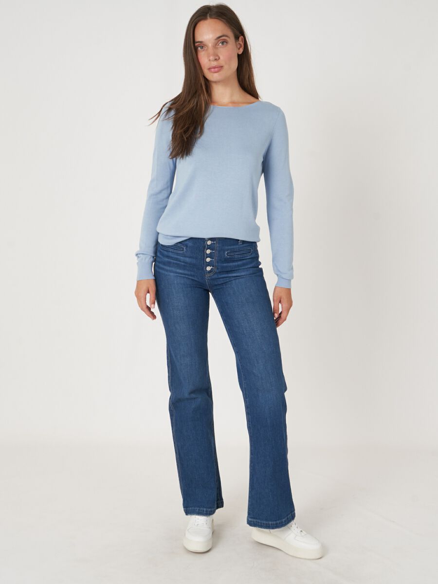 Basic-Langarm-Pullover aus Bio-Baumwollmischung image number 4